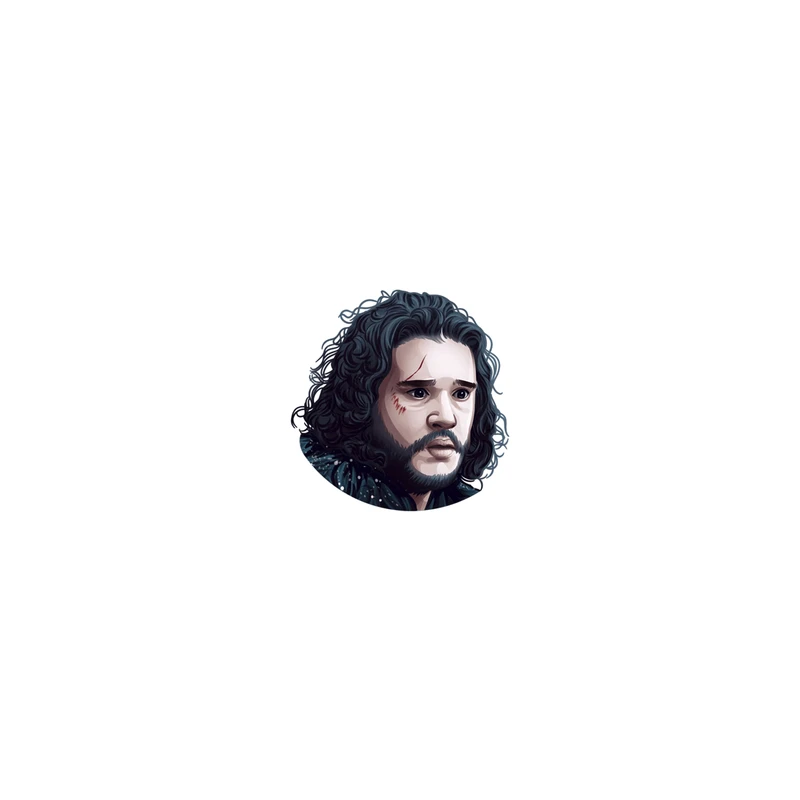 استیکر لپ تاپ لولو طرح جان اسنو سریال GAME OF THRONS کد 685