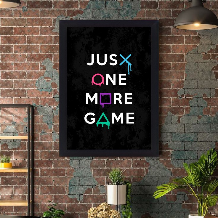 تابلو نوری گیم دکور طرح گیمینگ مدل just one more game