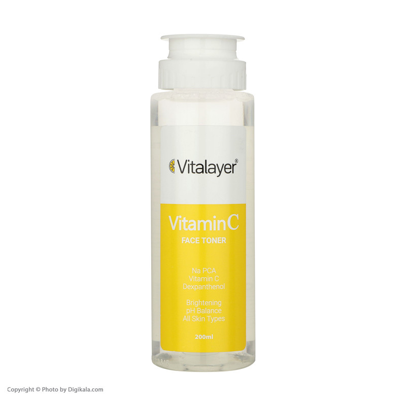 تونر پاک کننده صورت ویتالیر مدل Vitamin C حجم 200 میلی لیتر