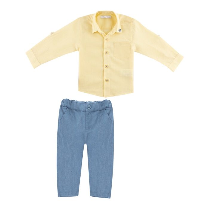 ست تی شرت و شلوار نوزادی فیورلا مدل آروکو کد 23050 -  - 1