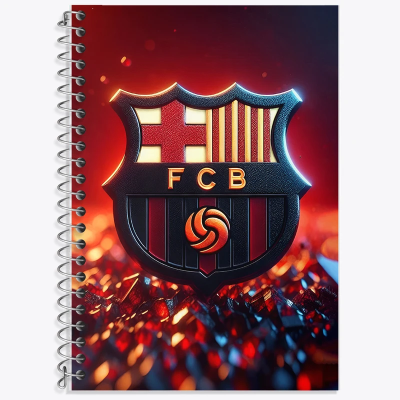 دفتر زبان 50 برگ خندالو مدل سه خط طرح بارسلونا (Barcelona) کد F6904