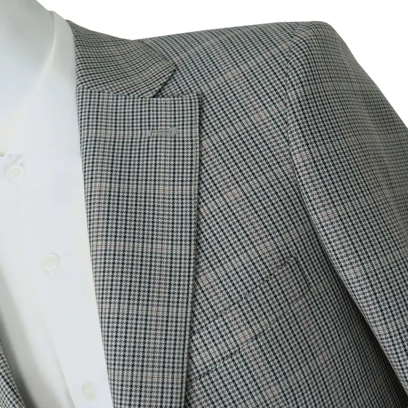 کت مردانه مدل یقه انگلیسی چهارخانه عالیجناب کد 2104444