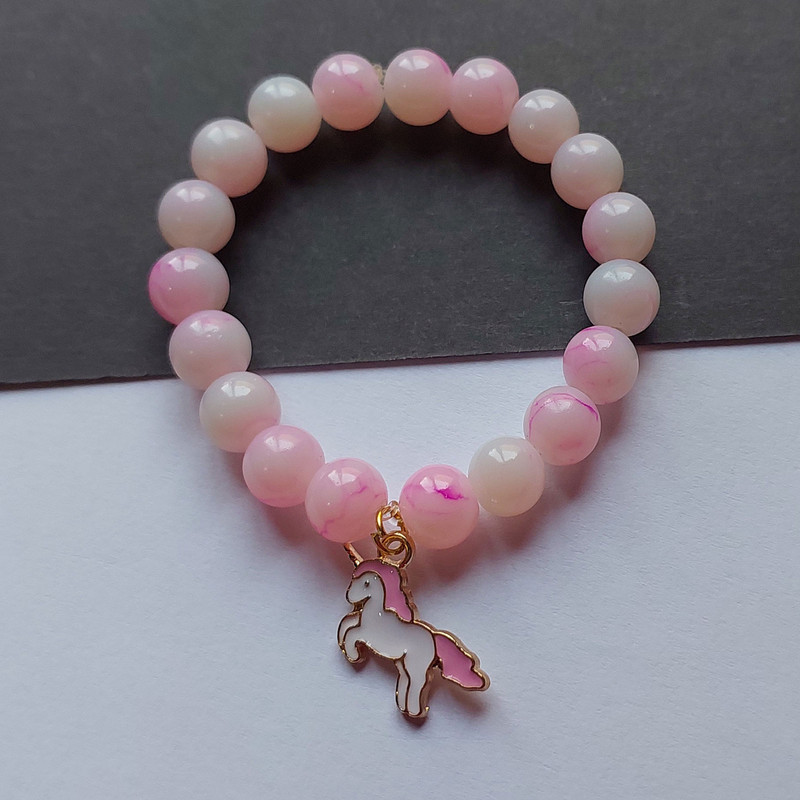 دستبند دخترانه مدل اسب تک شاخ کد HCK101