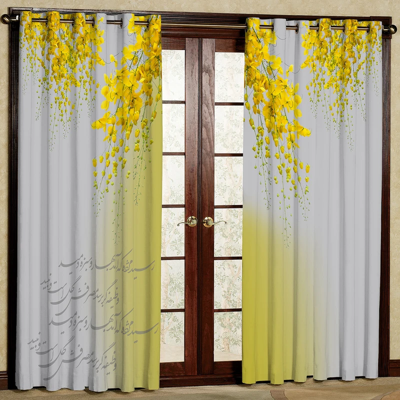 پرده مدل مخمل پانچی کد 1964T2 سایز 200x140 سانتی متر