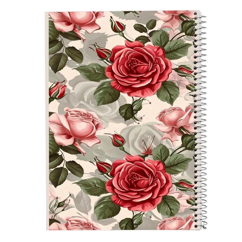 دفتر شطرنجی 50 برگ مدوپد طرح گل کد DF15925