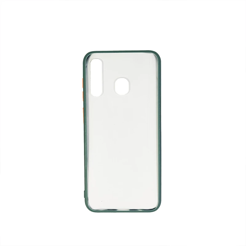 کاور مدل شیشه ای دور سیلیکونی مناسب برای گوشی موبایل سامسونگgalaxy A20