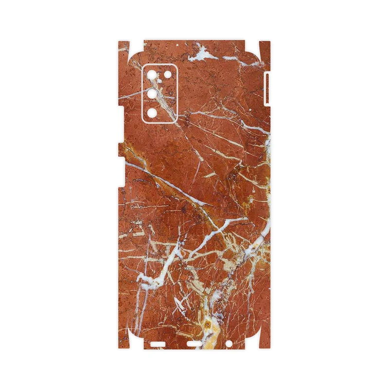 برچسب پوششی ماهوت مدل Red Marble-FullSkin مناسب برای گوشی موبایل سامسونگ Galaxy A03S