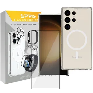 Sprig CLR Magsafe cover suitable for Samsung Galaxy S24 Ultra with screen protector