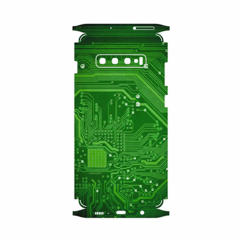برچسب پوششی ماهوت مدل Green Printed Circuit Board-FullSkin مناسب برای گوشی موبایل سامسونگ Galaxy S10 Plus