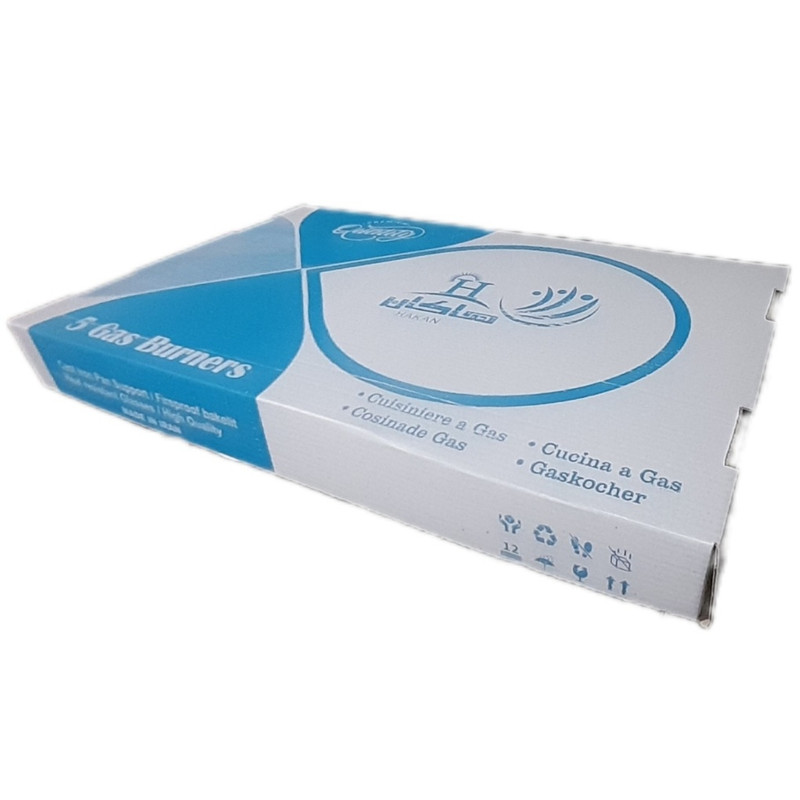 اجاق گاز صفحه ای هاکان مدل پنج شعله توکار