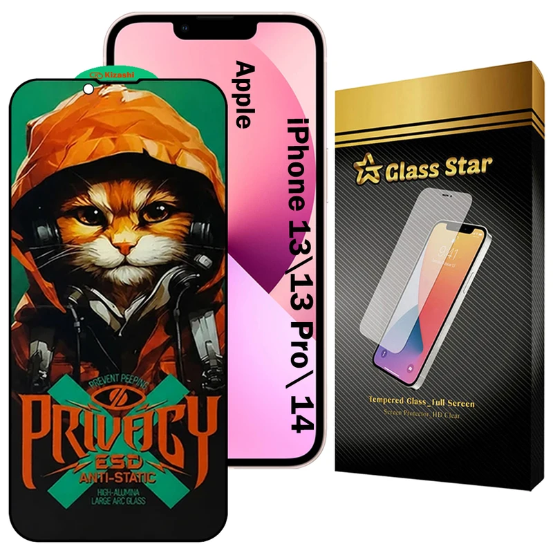 محافظ صفحه نمایش گلس استار مدل CATPRVS مناسب برای گوشی موبایل اپل iPhone 13 / 13 pro / 14