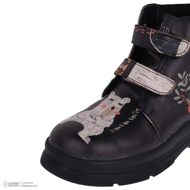 نیم بوت دخترانه دندی مدل dnd-vian08 طرح dancing bear