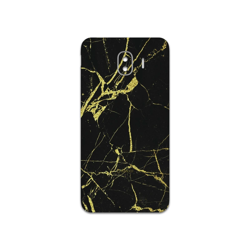 برچسب پوششی ماهوت مدل Graphite-Gold-Marble مناسب برای گوشی موبایل سامسونگ Galaxy J4