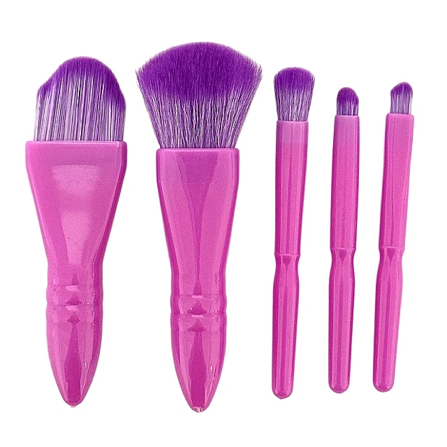 ست براش آرایشی دلوکس مدل مینی مجموعه 5 عددی