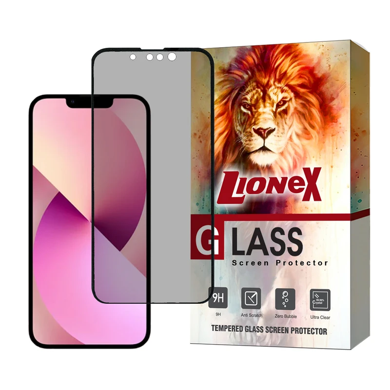 محافظ صفحه نمایش سرامیکی حریم شخصی لایونکس مدل CERPRIVL مناسب برای گوشی موبایل اپل iPhone 13 Pro / iPhone 13 / iPhone 14