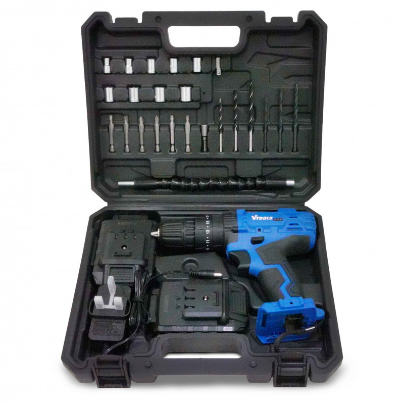 دریل پیچ گوشتی شارژی 0.8-10 میلی‌متری وی تولز مدل VT1211-KIT