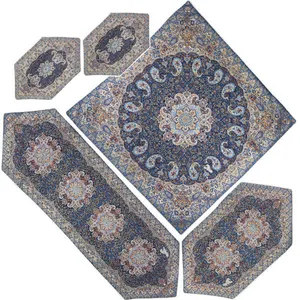 ست 5 تکه رومیزی ترمه طرح گوهر کد VIA.SR5