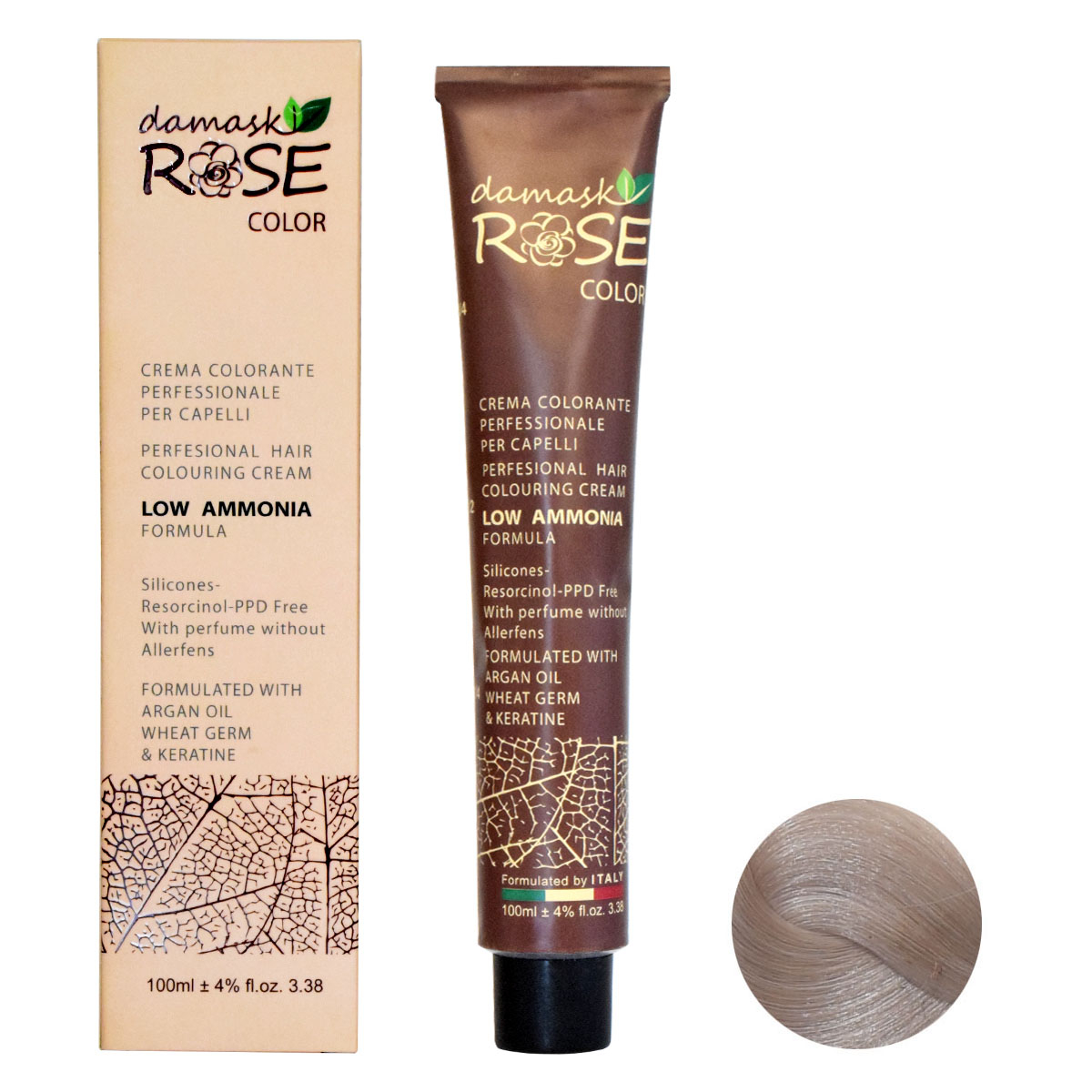 رنگ مو داماسک رز شماره 10/1 حجم 100 میلی لیتر رنگ بلوند خاکستری فوق العاده روشن