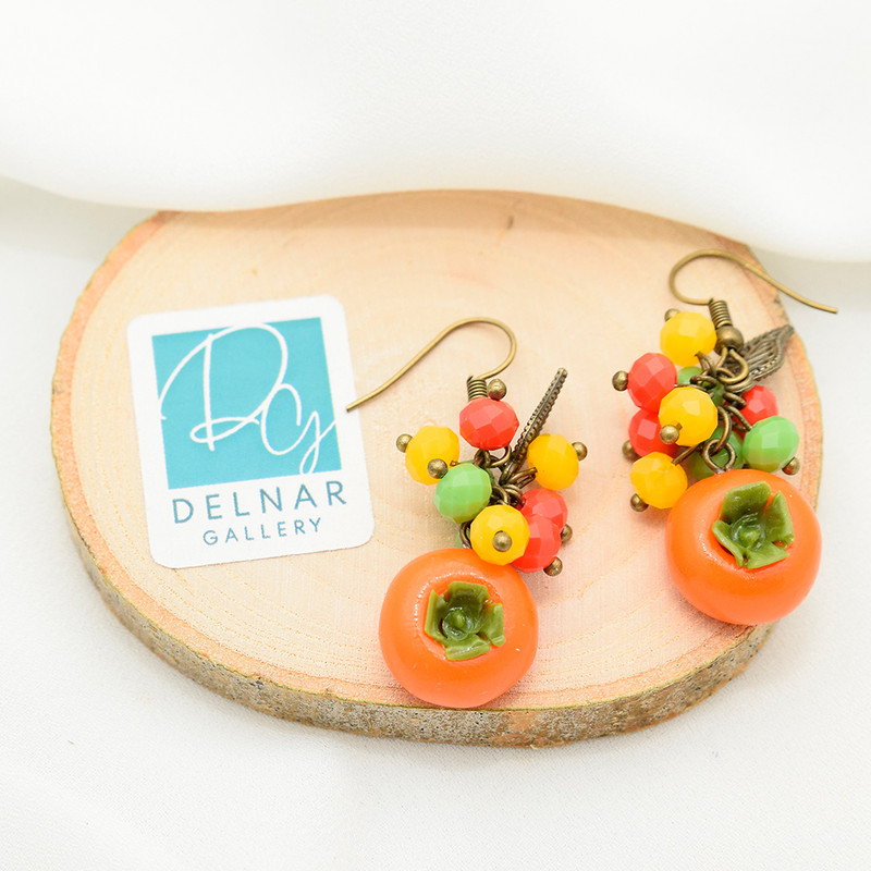 گوشواره زنانه دلنار گالری مدل خرمالو