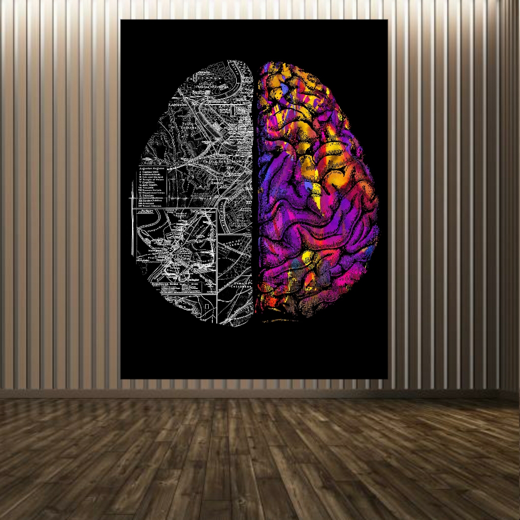 پوستر پارچه ای طرح ساختار مغز انسان کد PP2513