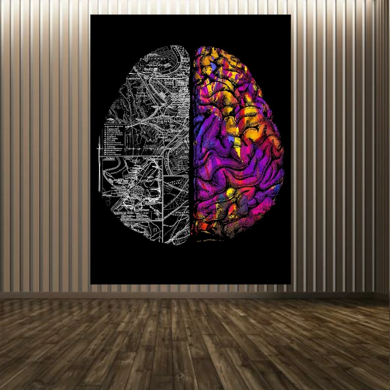 پوستر پارچه ای طرح ساختار مغز انسان کد PP2513