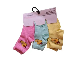 جوراب ساق بلند دخترانه دفکتو مدل 11 مجموعه 3 عددی