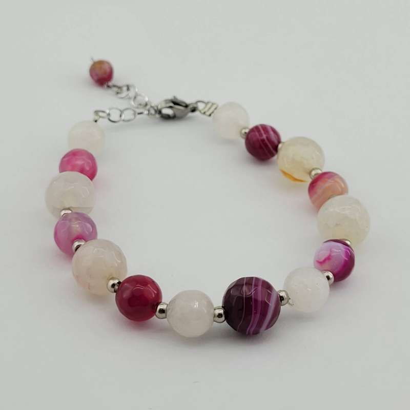 دستبند زنانه مدل سنگ ترکیب کوارتز کد 71