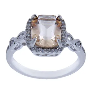    انگشتر نقره زنانه بازرگانی میلادی کد AWR-442