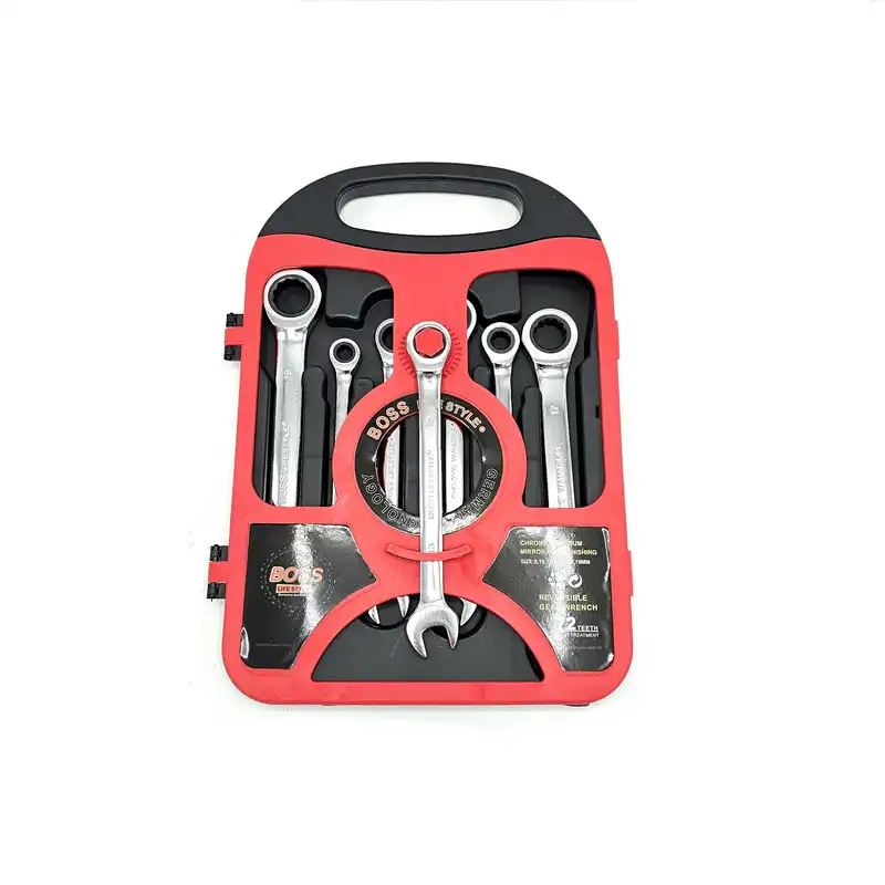 آچار یکسر تخت و یکسر جغجغه ای باس مدل LIFE_STYLE مجموعه 7 عددی