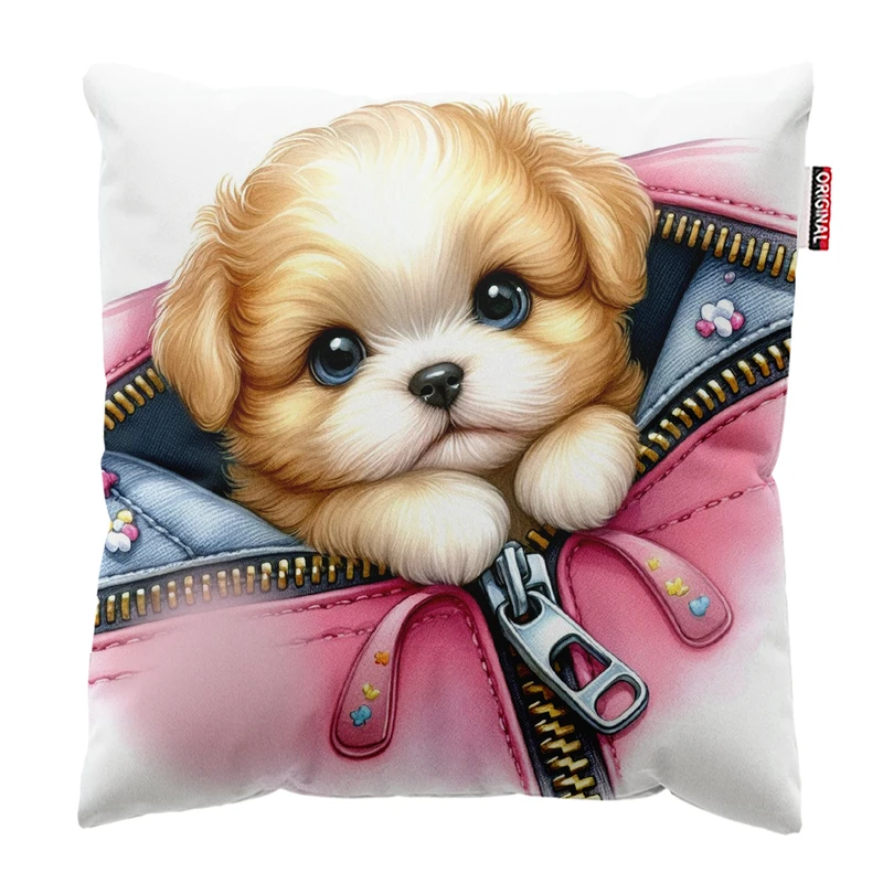 کوسن پاد آفرین مدل سگ کیوت بامزه فانتزی کد PK301968 سایز 30*30 سانتی متر