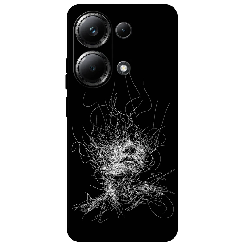 کاور مگافون طرح اسکچ صورت مدل 7423 مناسب برای گوشی موبایل شیائومی Redmi Note 13 Pro 4G