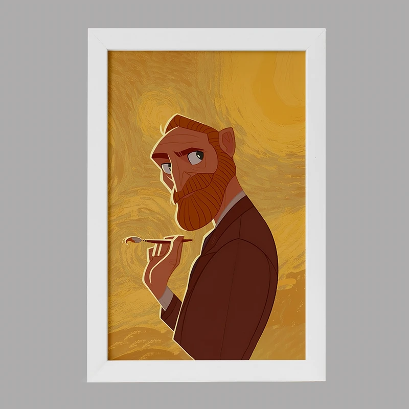 تابلو خندالو مدل ونسان ونگوگ کد F7314