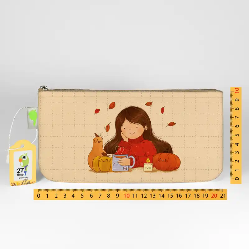 جامدادی طوطی دیزاین طرح دختر پاییزی مدل MLK-36