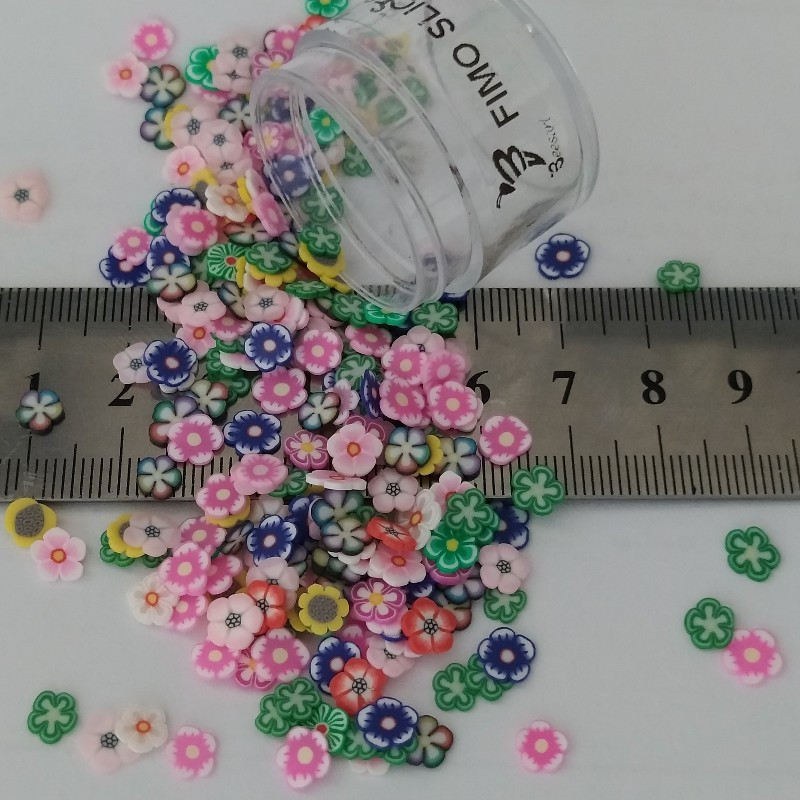 دیزاین ناخن بیزآرت مدل فیمو گل بسته 300 عددی