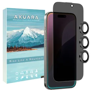 Akuara AKU PVRN Privacy Screen Protector Suitable For Apple iPhone 15 Pro Max Mobile Phone with Lens Protector
