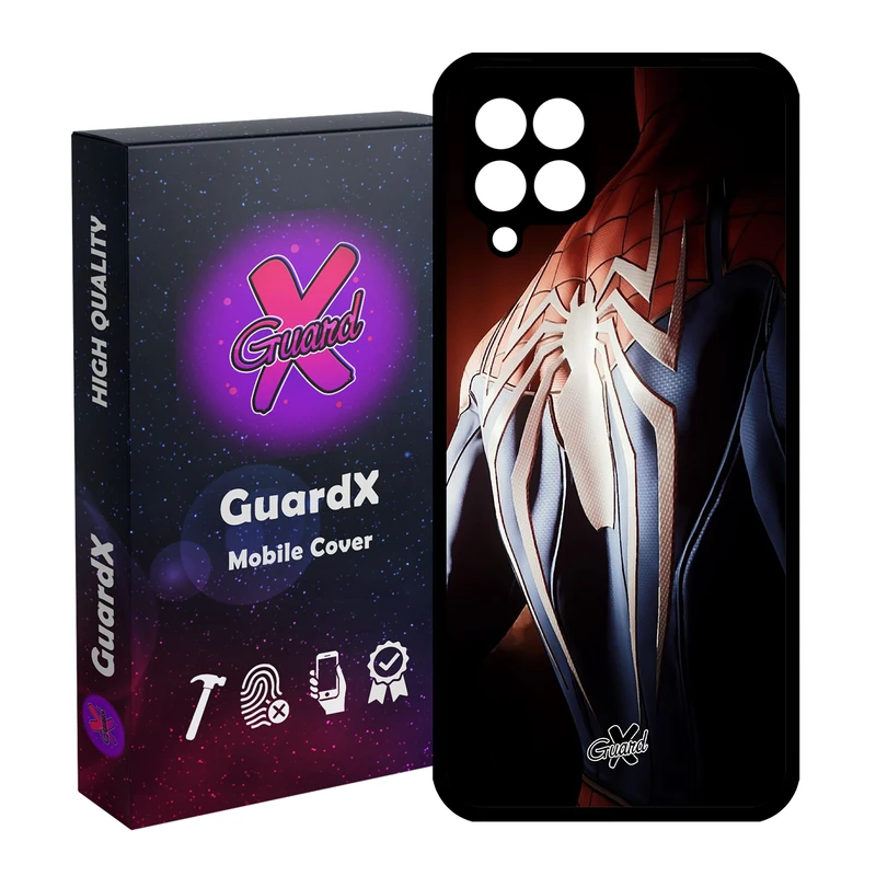 کاور گارد ایکس طرح Spider Man مدل Glass10126 مناسب برای گوشی موبایل سامسونگ Galaxy A22 4G