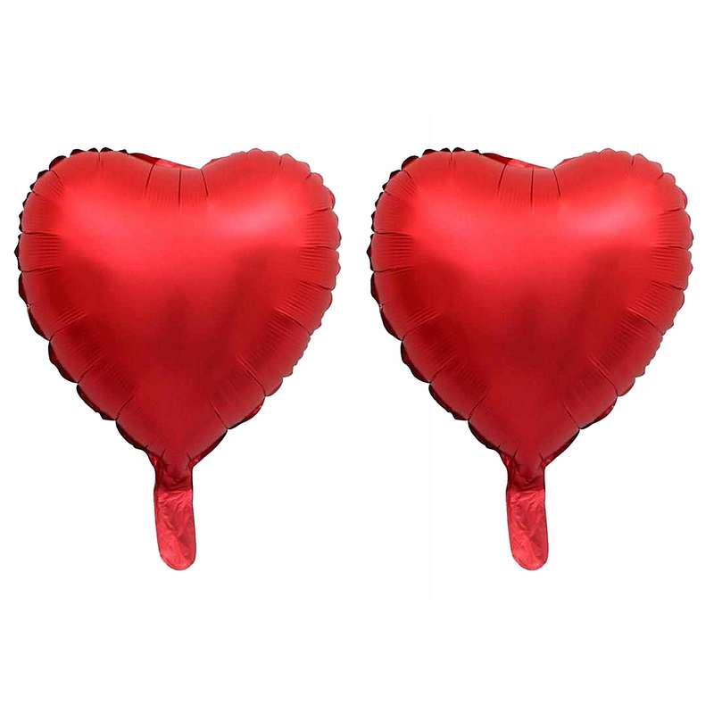 بادکنک فویلی طرح قلبی مدل RR001 مجموعه 2 عددی