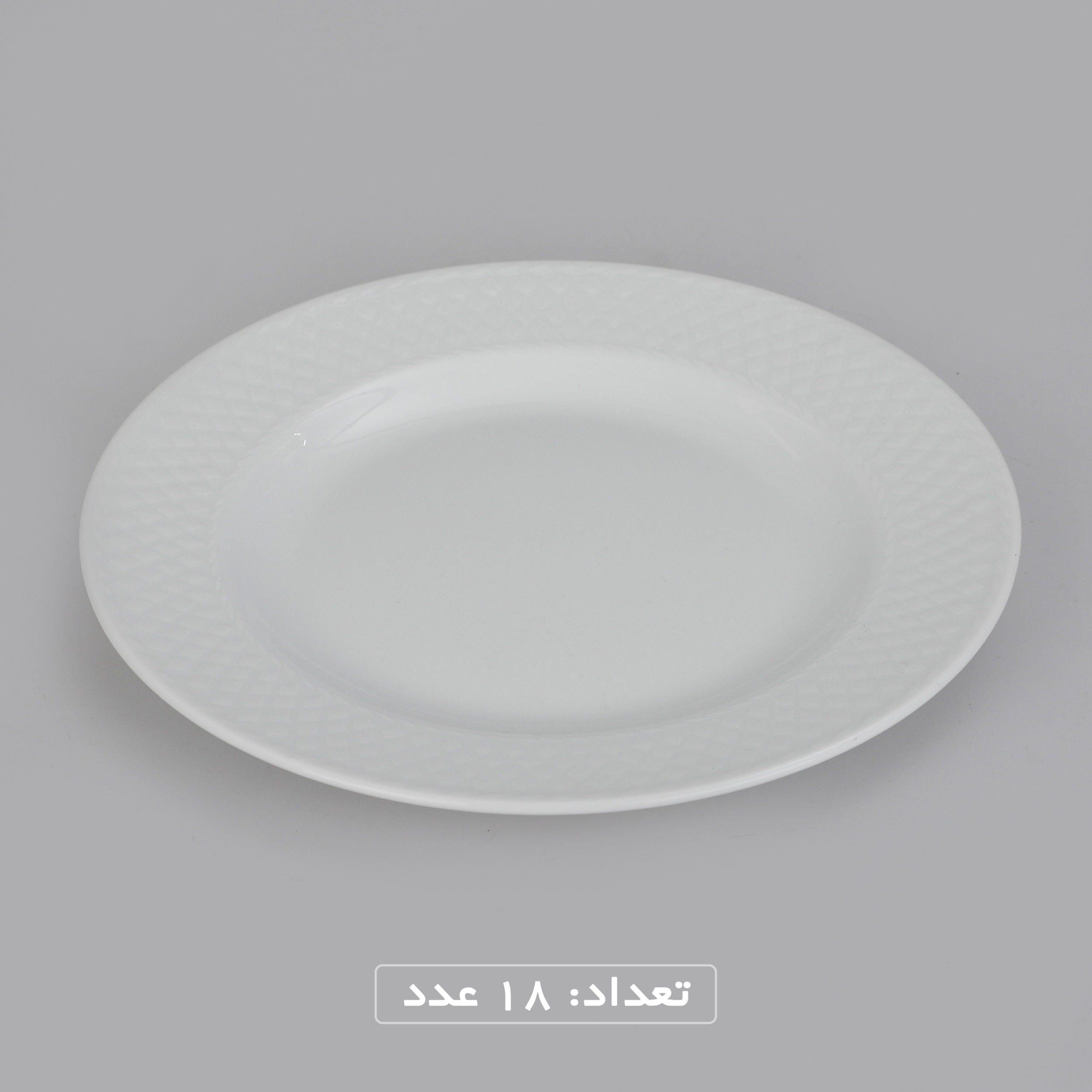 سرویس غذاخوری 102 پارچه چینی زرین ایران سری رادیانس مدل White درجه یک سرویس غذاخوری 102 پارچه چینی زرین ایران سری رادیانس مدل White درجه یک