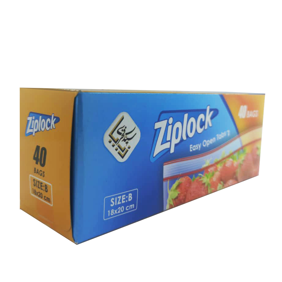 کیسه فریزر زیپی سید فرخی زیبا مدل ziplock کد 0231 بسته 40 عددی