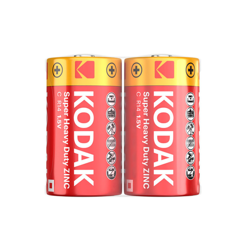 باتری C کداک مدل Super Heavy Duty ZINC بسته دو عددی
