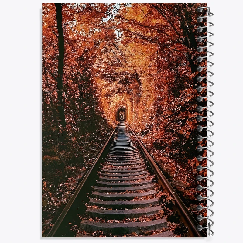 دفتر مشق 50 برگ خندالو طرح جنگل پاییزی کد F7358