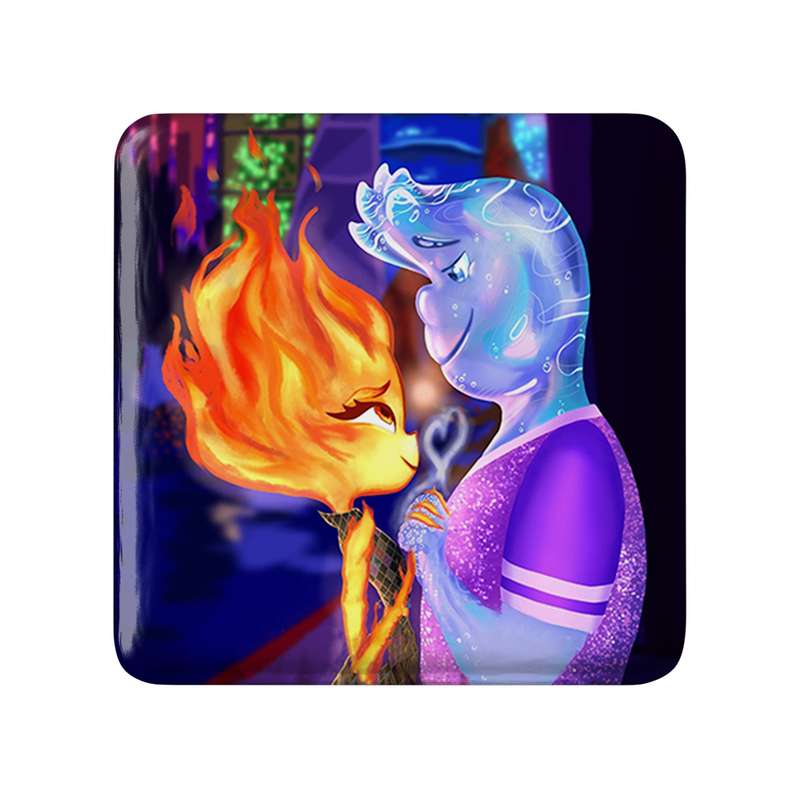 مگنت خندالو طرح بنیادین Elemental مدل مربعی کد 31046