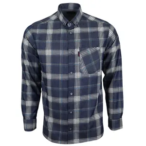 پیراهن آستین بلند یقه برگردان مردانه مدل چهارخانه جیبدار پارامیس 2