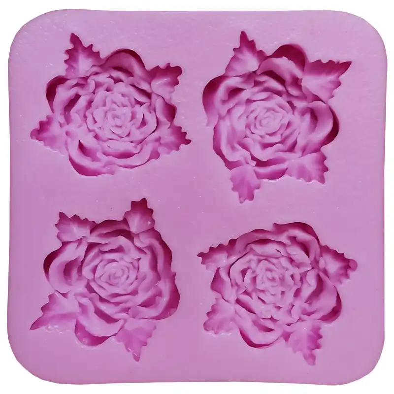 قالب مالد فوندانت مدل گل رز کد 4