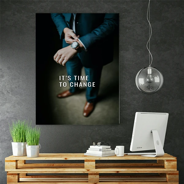 تابلو بوم طرح انگیزشی مدل Its Time to Change کد AR2553