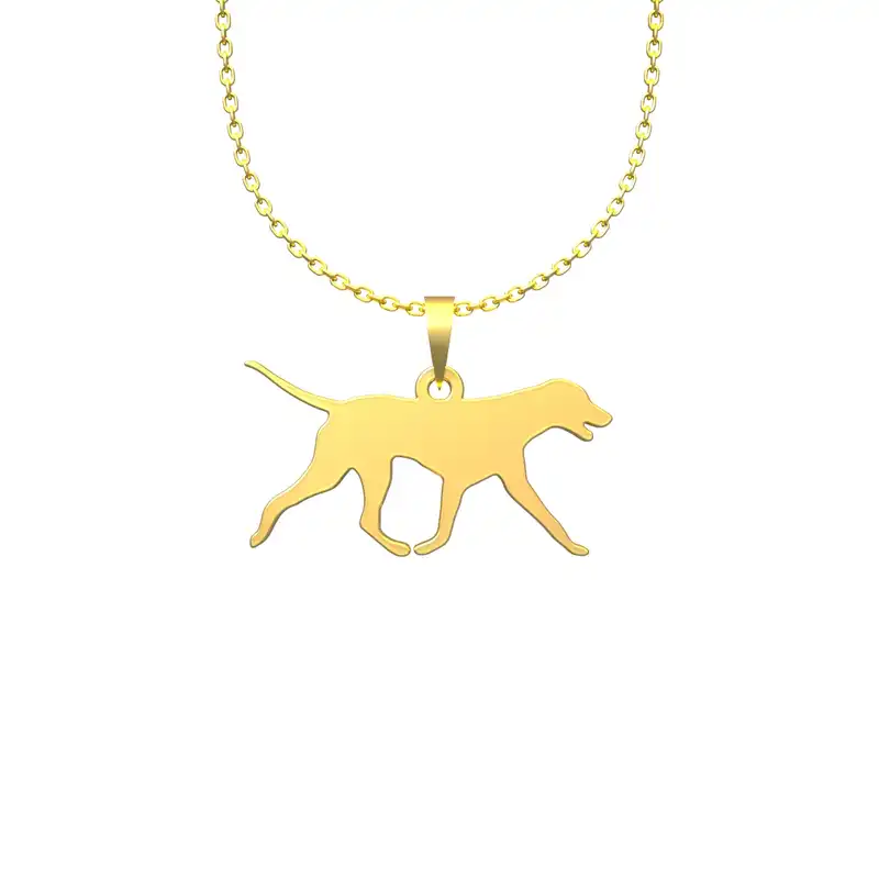 گردنبند طلا 18 عیار زنانه مدوپد مدل سگ کد J3-1-1260