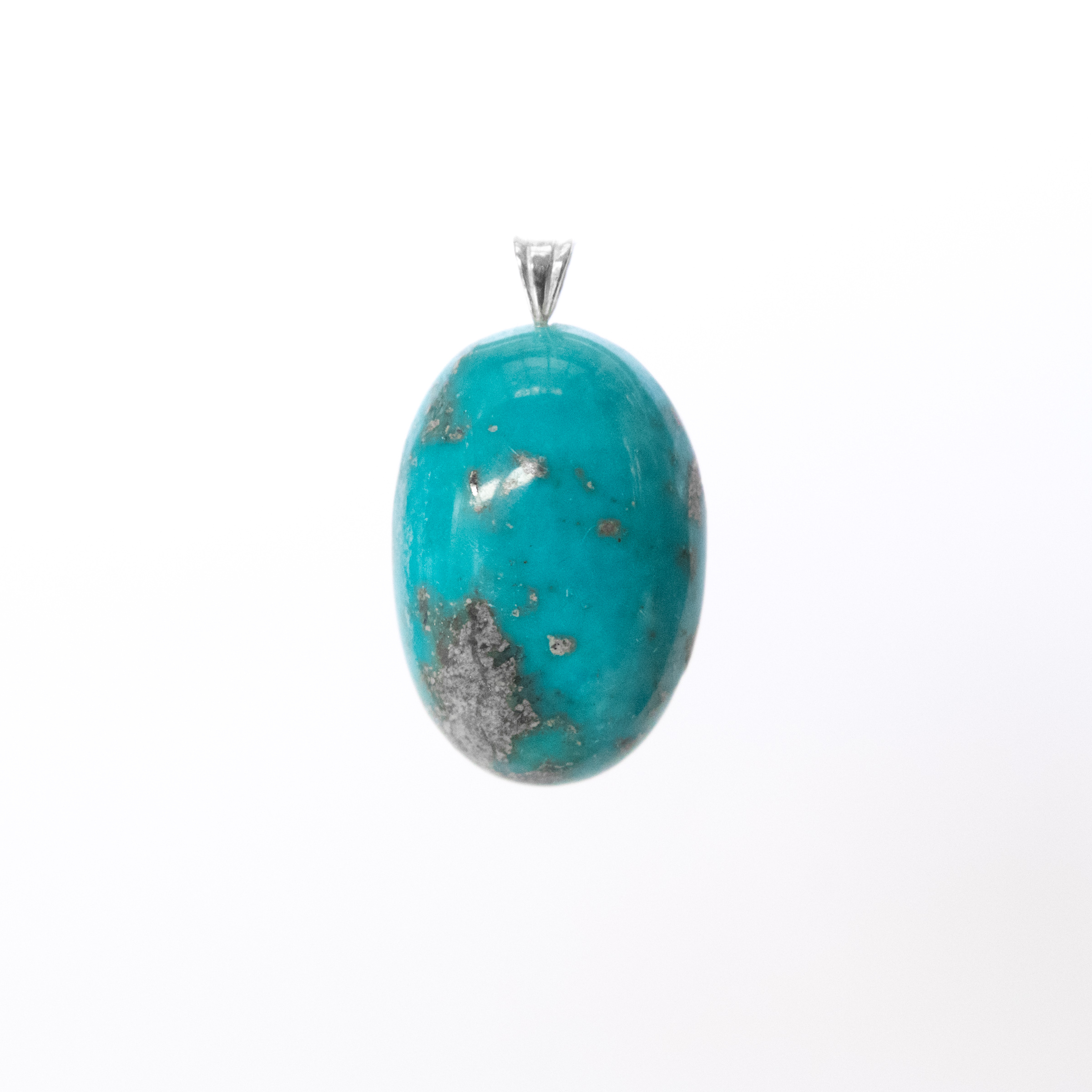 آویز گردنبند نقره زنانه طرح فیروزه مدل T4