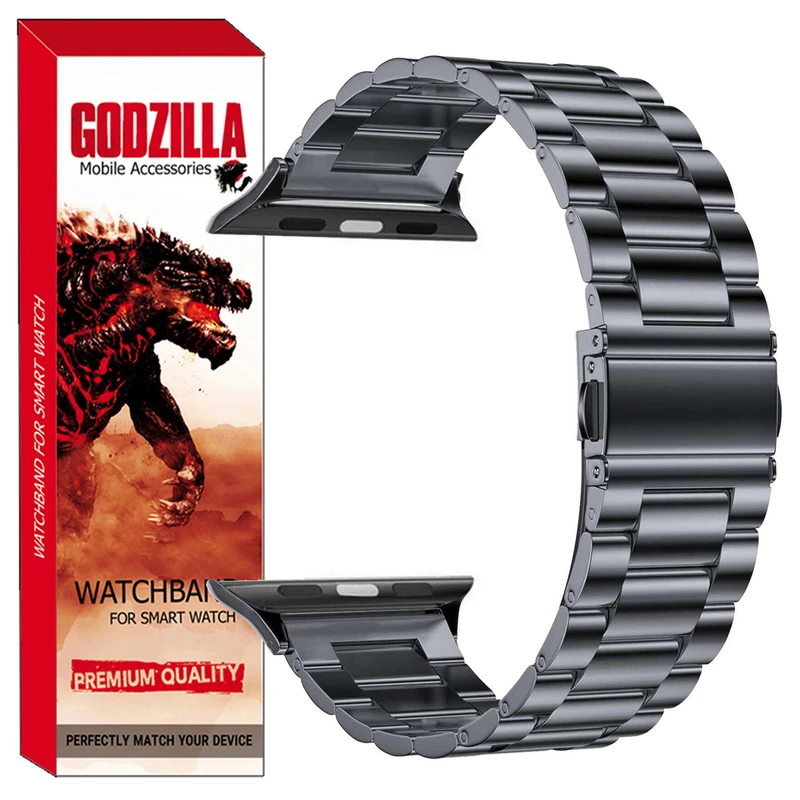 بند گودزیلا مدل 3ROWS مناسب برای اپل واچ سری 7/8/9 سایز 41mm