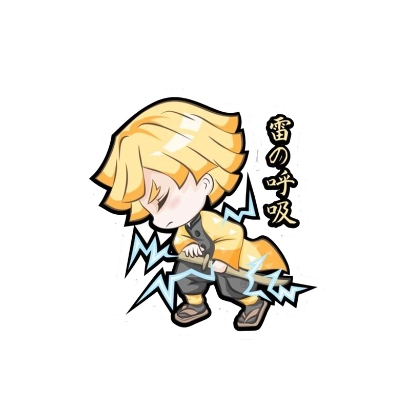 استیکر لپ تاپ و موبایل مدل انیمه طرح شیطان کش زنیتسو آگاتسوما demon slayer Zenitsu Agatsuma کد 733