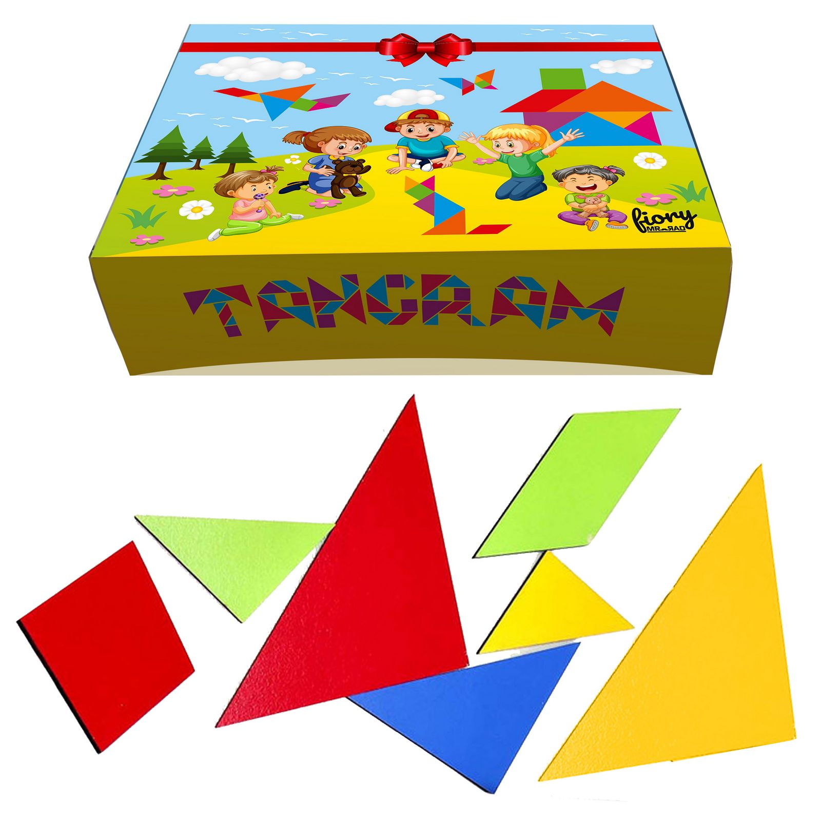 بازی فکری مستر راد مدل تانگرام رنگی طرح هدیه کد 2237 tango -  - 5